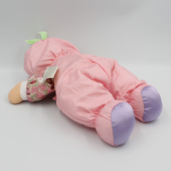 Doudou poupée tissu rose fleurs PLAYSKOOL 1999