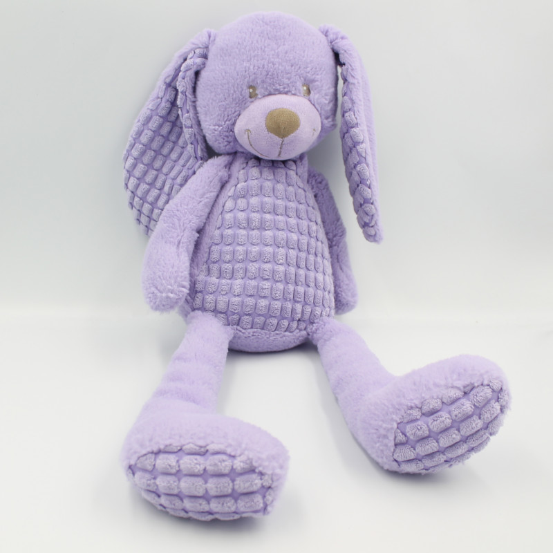 Grand Doudou lapin mauve violet TEX