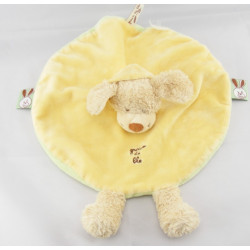 Doudou plat chien sweat capuche jaune NICOTOY