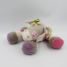Doudou girafe vache grise rose violet Alyzée NATTOU