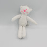 Doudou chat blanc rose BOUT'CHOU BOUTCHOU NEUF