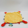 Doudou plat dinosaure vert jaune rouge vert NICOTOY