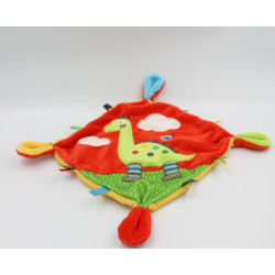 Doudou plat dinosaure vert...