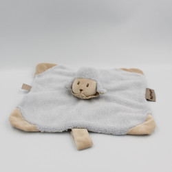 Doudou plat mouton bleu beige pois NATTOU