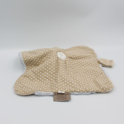 Doudou plat mouton bleu beige pois NATTOU