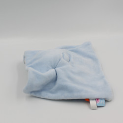 Doudou plat ours blanc bleu SUCRE D'ORGE