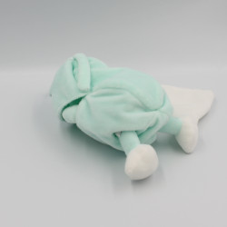Doudou et compagnie poussin oiseau vert bleu coquille mouchoir