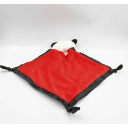 Doudou plat panda rouge jaune vert bleu grelot LAMAZE