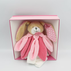 Doudou et compagnie plat lapin blanc rose Collector NEUF
