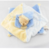 Doudou plat noeuds ours bleu jaune BABY NAT