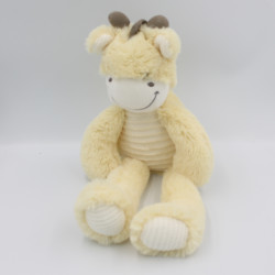 Doudou vache girafe écru jaune blanc marron TEX