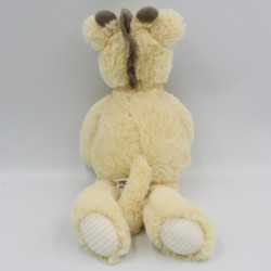 Doudou vache girafe écru jaune blanc marron TEX