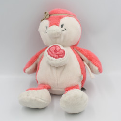 Doudou musical oiseau pingouin rose beige Daisy et Coco NOUKIE'S