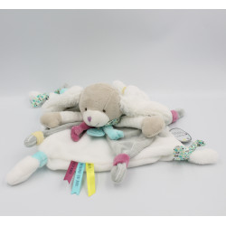 Doudou et compagnie plat chien blanc beige gris bleu rose Toopi