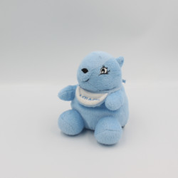Doudou marmotte bleu bavoir URIAGE