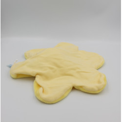 Doudou plat ours blanc jaune LUMINOU