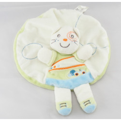 Doudou hochet chat bleu vert voiture NICOTOY KIABI