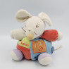 Doudou souris patchwork vert rouge bleu mauve 123 KALOO