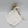 Doudou ours beige marron short mouchoir blanc ABSORBA