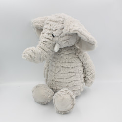 Doudou peluche éléphant gris