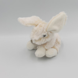 Doudou lapin beige blanc tout doux HISTOIRE D'OURS