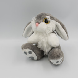 Doudou lapin peluche gris blanc Yeux brillants SIMBA TOYS NICOTOY