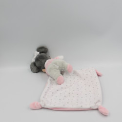 Doudou Minnie rose avec mouchoir moutons DISNEY BABY