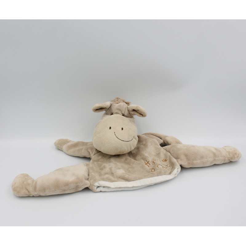 Doudou marionnette cheval beige HISTOIRE D'OURS