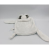 Doudou plat lapin blanc bleu rayé Tendres et Douces KALOO