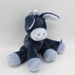 Doudou ane bleu marine bleu Alex et Bibou NATTOU