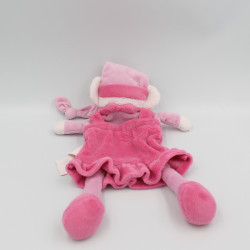 Doudou plat souris rose KIMBALOO