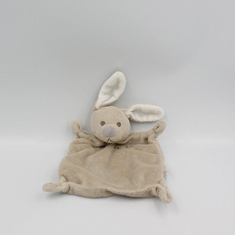 Doudou plat lapin beige GRAIN DE BLE