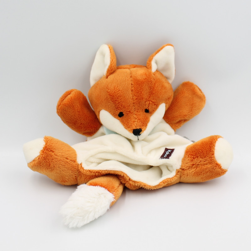 Doudou marionnette renard orange Les Amis KALOO