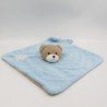 Doudou plat ours bleu beige nuage KING BEAR