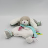 Doudou et compagnie plat chien blanc beige gris bleu rose anneau Toopi