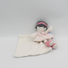Doudou poupée rose blanche Cajou SUCRE D'ORGE