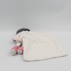 Doudou poupée rose blanche Cajou SUCRE D'ORGE