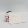 Doudou poupée rose blanche Cajou SUCRE D'ORGE