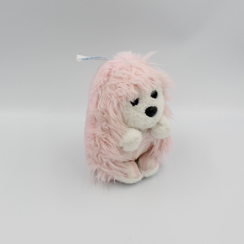 Doudou hérisson rose blanc rayé TARTINE ET CHOCOLAT
