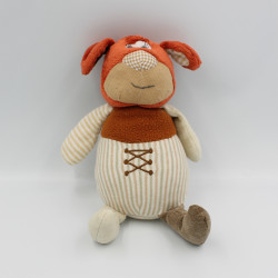 Doudou chien orange marron...