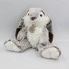 Doudou Peluche lapin marron blanc HISTOIRE D'OURS 30 cm