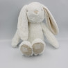 Doudou lapin blanc beige tout doux ATMOSPHERA