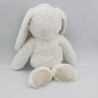 Doudou lapin blanc beige tout doux ATMOSPHERA