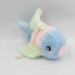 Peluche musical poisson rose bleu vert BOULGOM