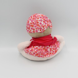 Doudou poupée fille robe rose à pois bandanas MARESE