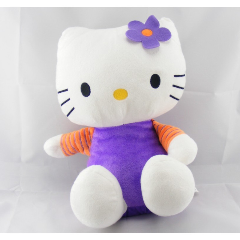 Doudou chat HELLO KITTY violet sac orange SANRIO LICENSE 