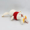 Doudou lapin blanc rouge jaune MARESE