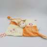 Doudou plat vache orange écru pommes GIPSY