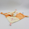 Doudou plat vache orange écru pommes GIPSY