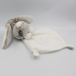 Doudou ours déguisé en lapin blanc beige mouchoir Happy Baby ORCHESTRA PREMAMAN